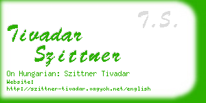 tivadar szittner business card